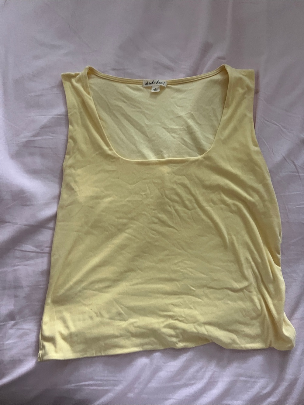 Sleeveless Scoop Neck Tank Top - Yellow